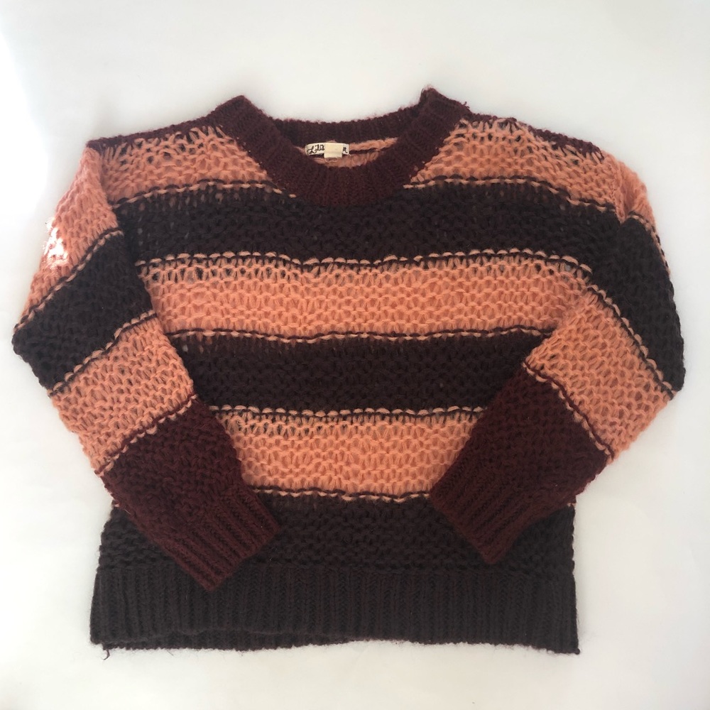 ANTHROPOLOGIE LILI’S CLOSET BLUSH STRIPED SWEATER